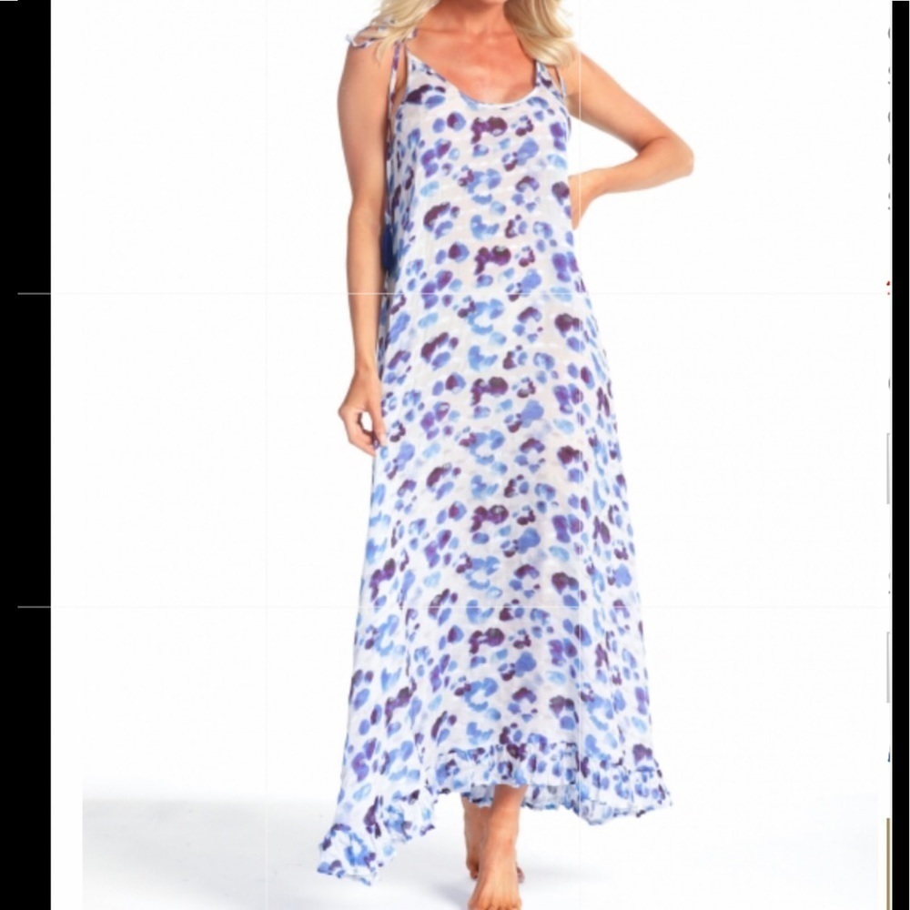 PRANELLA ROSA MAXI DRESS INDIGO LEOPARD